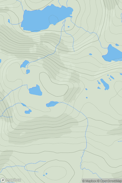 Thumbnail image for Cnoc Glas [Applecross to Achnasheen] showing contour plot for surrounding peak